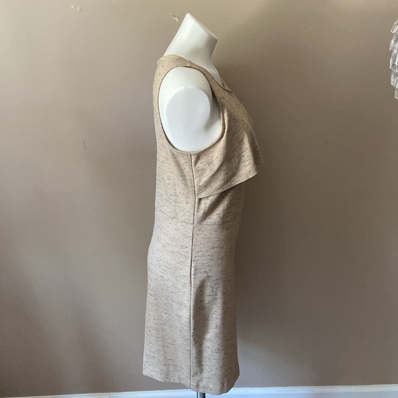 Kensie Tan  Scoop Neck Sleeveless Shift Stretch  Above Knee Zipper Dress - Picture 5 of 7